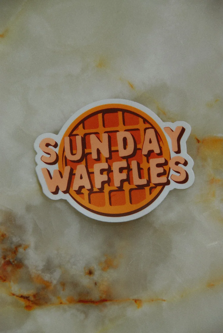 Sunday Waffles Sticker