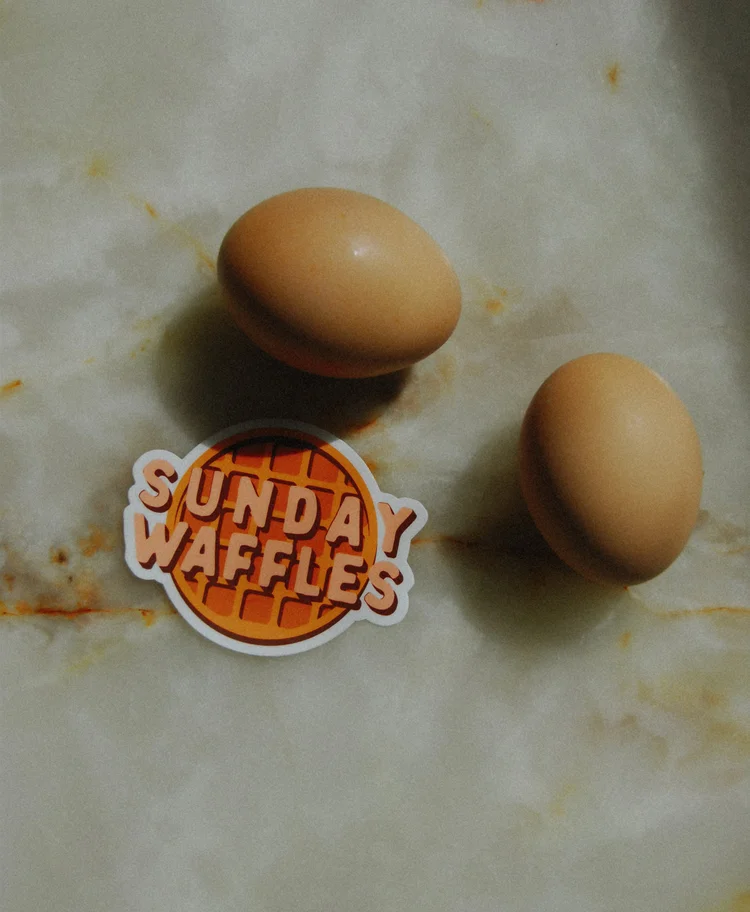 Sunday Waffles Sticker